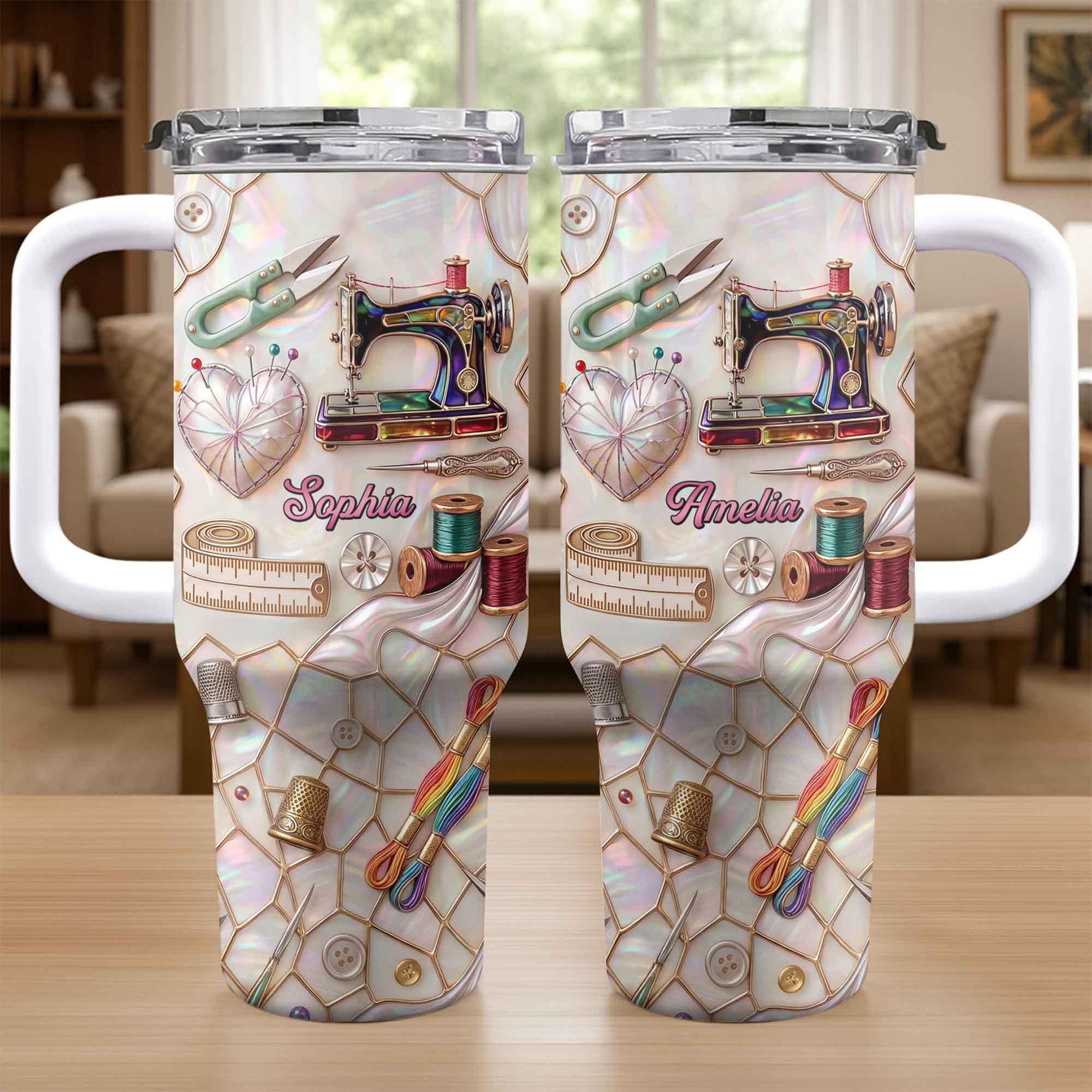 Personalized 40oz Stainless Steel Tumbler Custom Name Gift for Mom