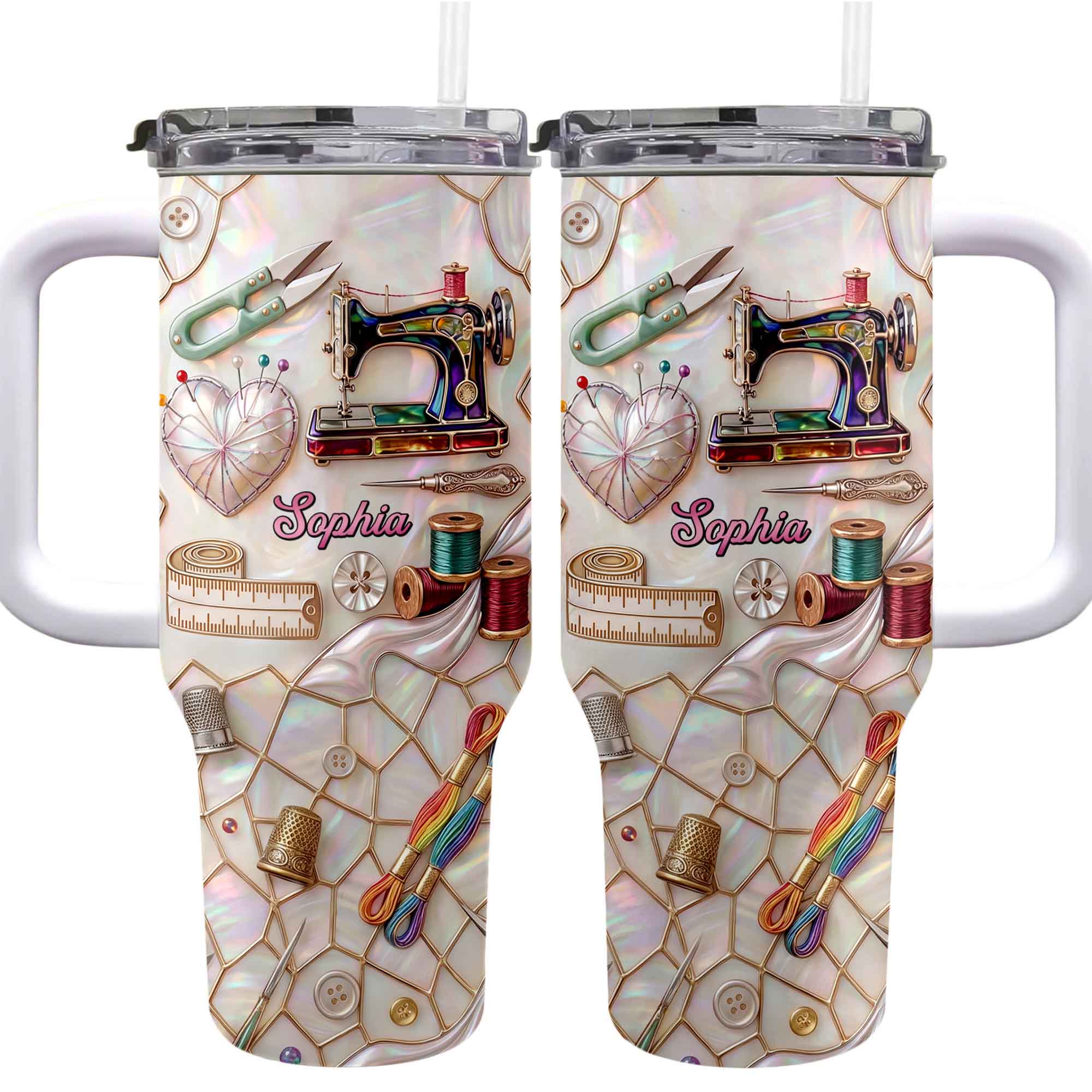 Personalized 40oz Stainless Steel Tumbler Custom Name Gift for Mom