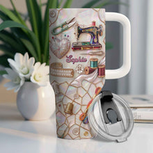 Load image into Gallery viewer, Personalized 40oz Stainless Steel Tumbler Custom Name Gift for Mom
