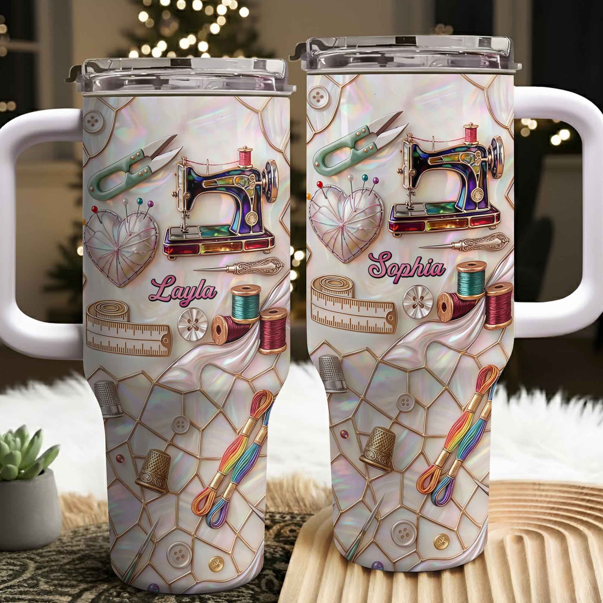 Personalized 40oz Stainless Steel Tumbler Custom Name Gift for Mom