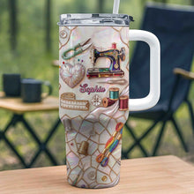 Load image into Gallery viewer, Personalized 40oz Stainless Steel Tumbler Custom Name Gift for Mom
