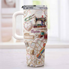 Load image into Gallery viewer, Personalized 40oz Stainless Steel Tumbler Custom Name Gift for Mom
