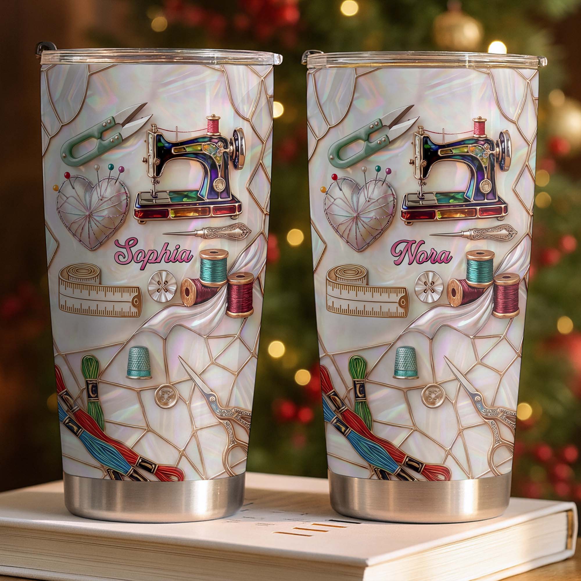 Personalized 20oz Tumbler for Sewers Custom Name Gift Idea