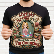 Load image into Gallery viewer, Personalized Crochet Room Sign Custom Name Wooden Wall Decor
