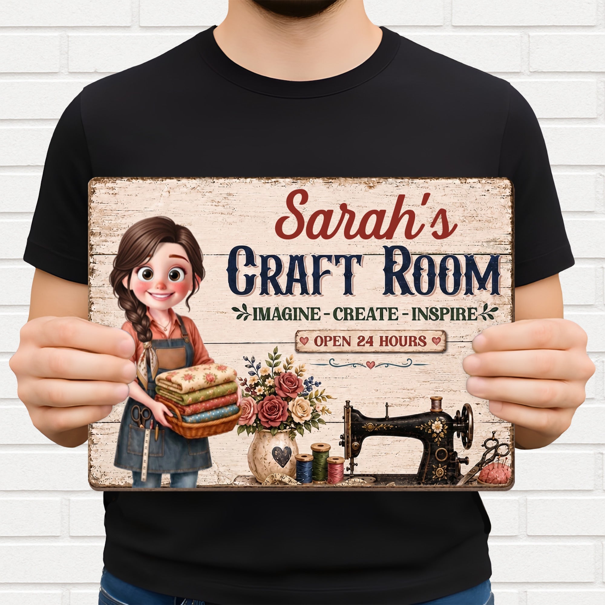 Personalized Birch Plywood Wood Sign for Craft Room Decor