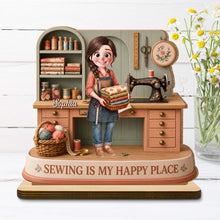 Load image into Gallery viewer, Personalized Wood Plaque Custom Sewing Machine Gift for Mom
