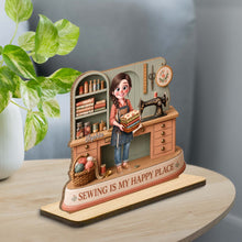 Load image into Gallery viewer, Personalized Wood Plaque Custom Sewing Machine Gift for Mom
