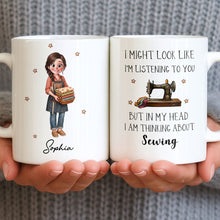 Load image into Gallery viewer, Personalized Creative Sewing Girl Coffee Mug Custom Gift for Her
