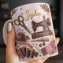 Load image into Gallery viewer, Personalized Leopard Print Coffee Mug Custom Name Gift for Mom
