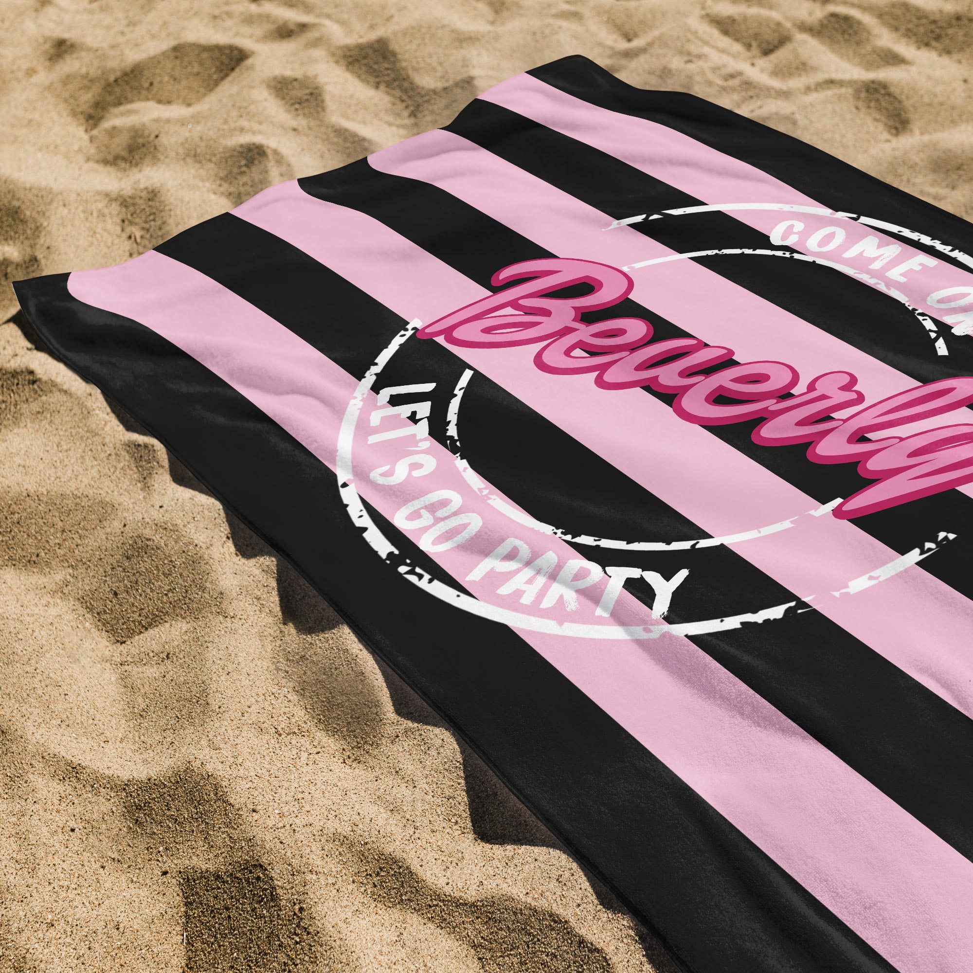 Personalized Microfiber Beach Towel Custom Name Gift for Her