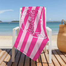 Load image into Gallery viewer, Personalized Microfiber Beach Towel Custom Name Gift for Her
