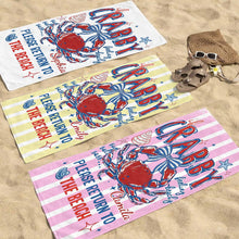 Load image into Gallery viewer, Personalized Microfiber Beach Towel Custom Name Gift for Her
