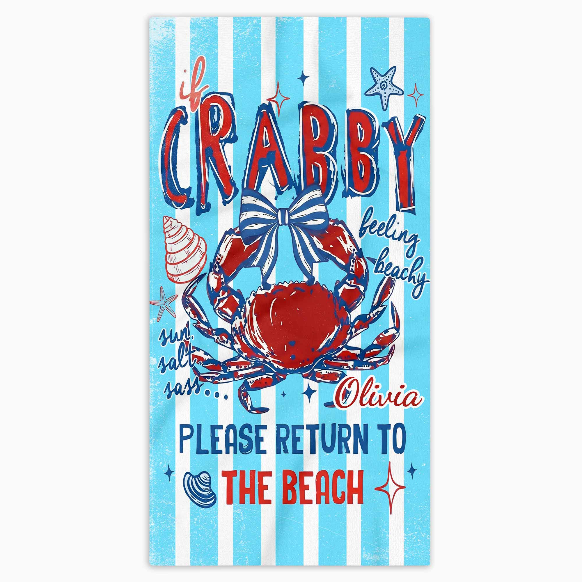 Personalized Microfiber Beach Towel Custom Name Gift for Her