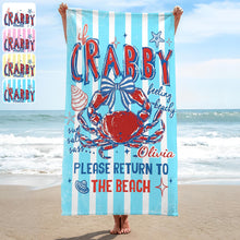 Load image into Gallery viewer, Personalized Microfiber Beach Towel Custom Name Gift for Her
