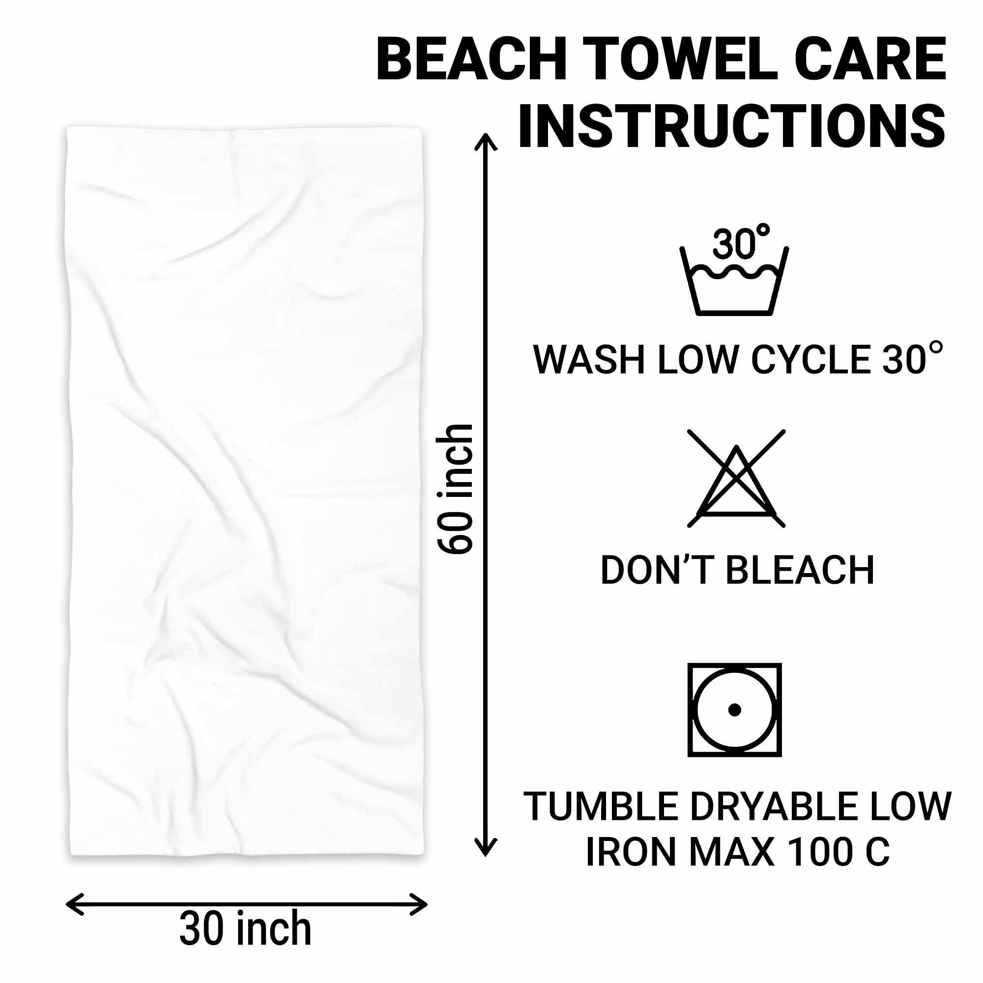 Personalized Microfiber Beach Towel Custom Name Gift for Her