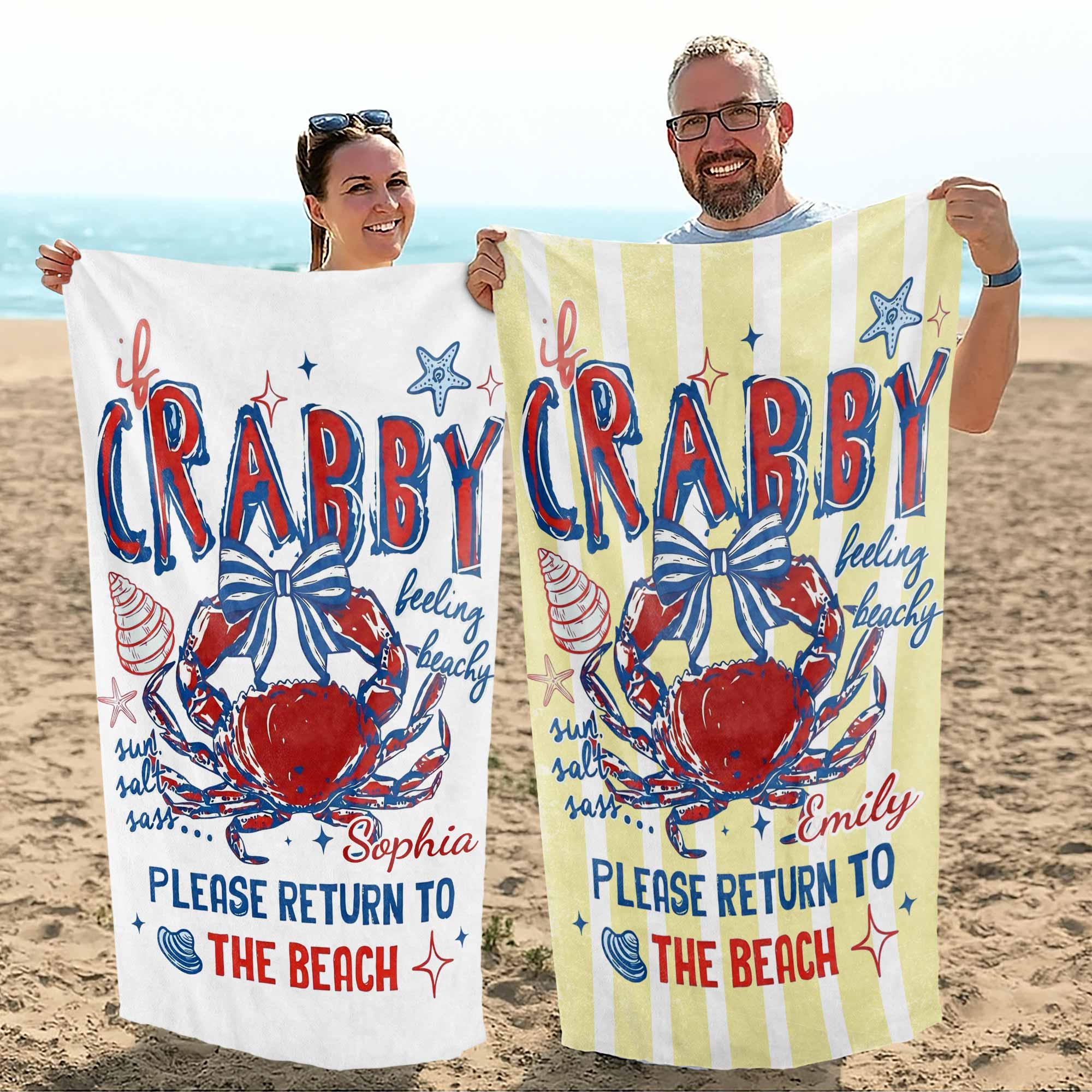 Personalized Microfiber Beach Towel Custom Name Gift for Her