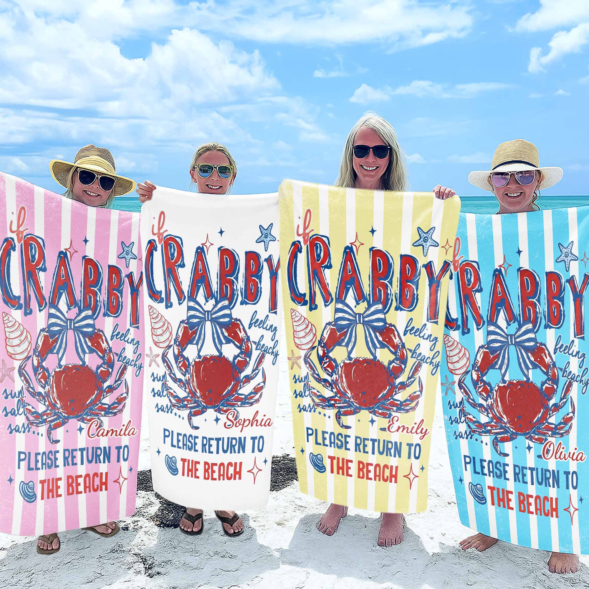 Personalized Microfiber Beach Towel Custom Name Gift for Her