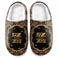 Load image into Gallery viewer, Personalized Leopard Pattern Slippers Custom Name Gift for Her
