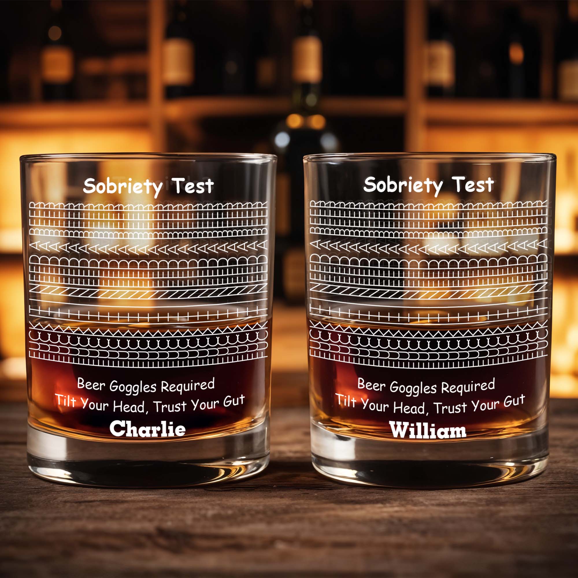 Personalized Whiskey Glass Custom Name Unique Gift for Him