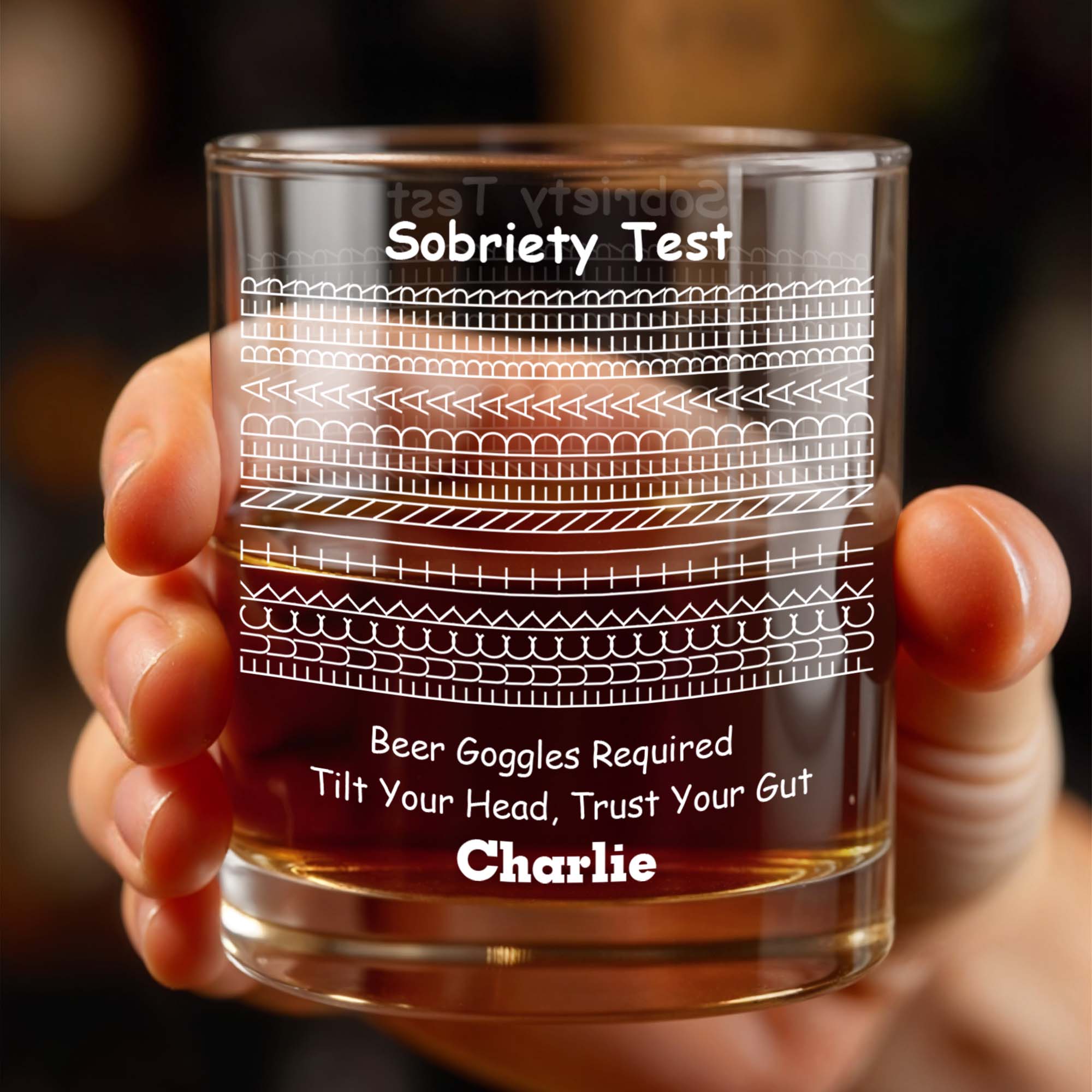 Personalized Whiskey Glass Custom Name Unique Gift for Him