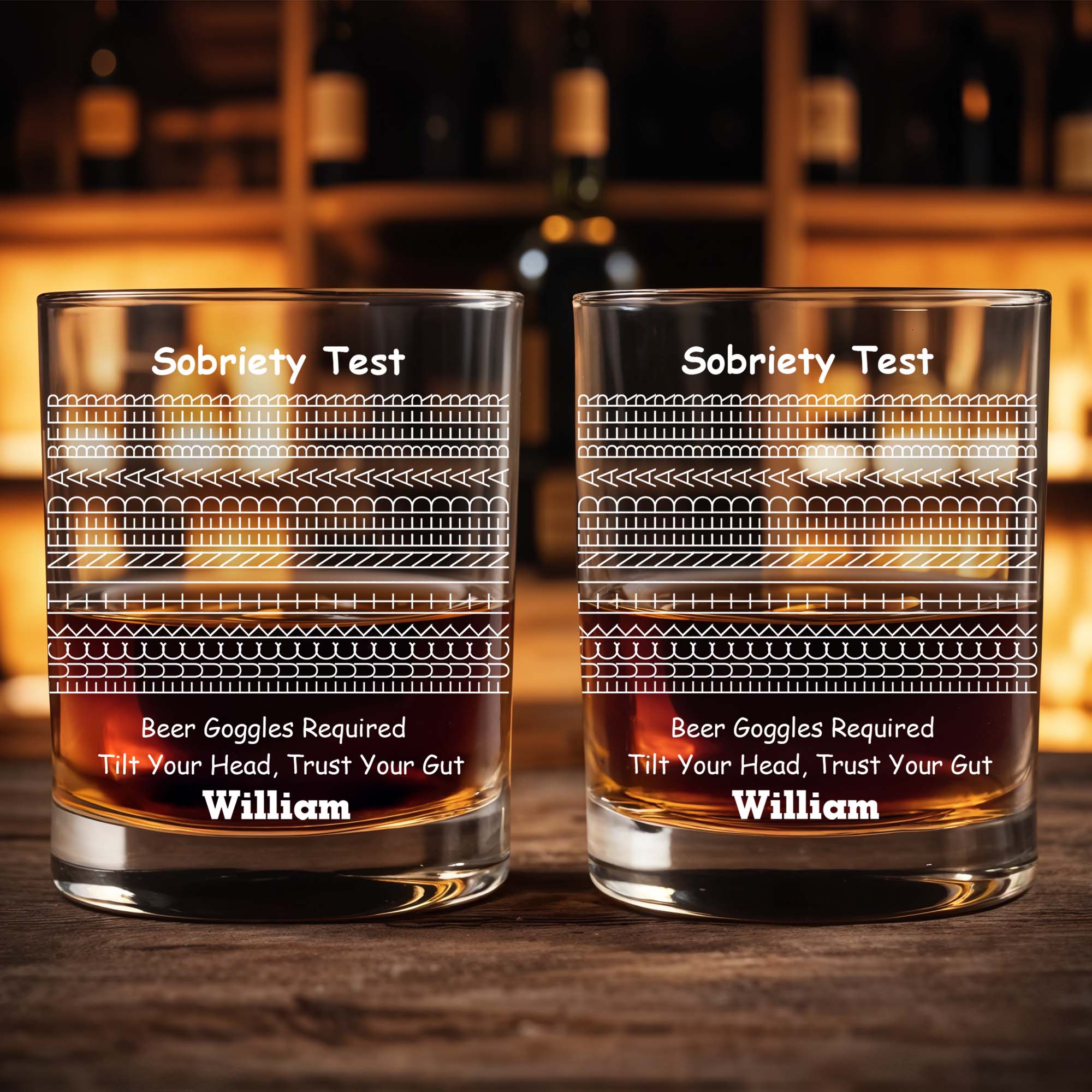 Personalized Whiskey Glass Custom Name Unique Gift for Him
