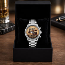 Load image into Gallery viewer, Personalized Men's Watch Custom Name Cigar Whiskey Gift for Him
