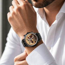Load image into Gallery viewer, Personalized Men's Watch Custom Name Cigar Whiskey Gift for Him
