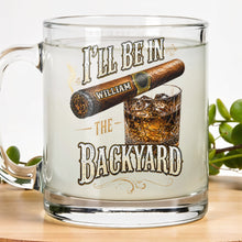 Load image into Gallery viewer, Personalized Cigar Whiskey Glass Mug Custom Name Gift for Dad

