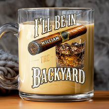 Load image into Gallery viewer, Personalized Cigar Whiskey Glass Mug Custom Name Gift for Dad
