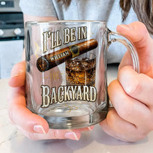 Load image into Gallery viewer, Personalized Cigar Whiskey Glass Mug Custom Name Gift for Dad
