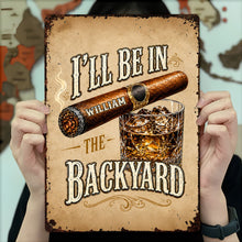 Load image into Gallery viewer, Personalized Metal Sign Custom Name Backyard Gift for Him

