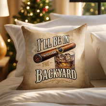Load image into Gallery viewer, Personalized Cigar and Whiskey Pillow Custom Gift for Him

