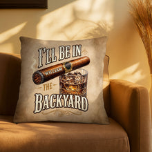 Load image into Gallery viewer, Personalized Cigar and Whiskey Pillow Custom Gift for Him
