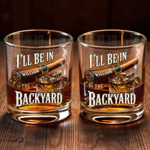Load image into Gallery viewer, Personalized Custom Whiskey Glass Gift for Dad Cigar Lovers
