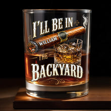 Load image into Gallery viewer, Personalized Custom Whiskey Glass Gift for Dad Cigar Lovers
