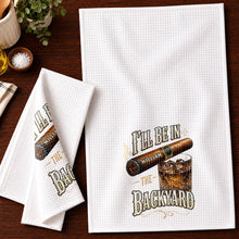 Load image into Gallery viewer, Personalized Kitchen Towel Custom Cigar Whiskey Gift for Him
