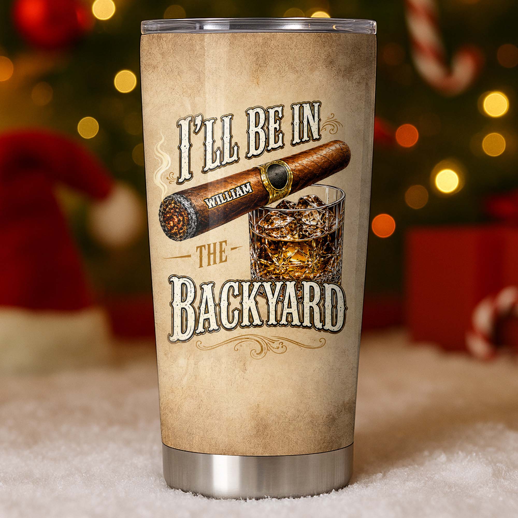 Personalized Stainless Steel Tumbler Custom Name 20oz Gift for Him