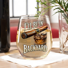 Load image into Gallery viewer, Personalized Stemless Wine Glass Custom Name Cigar Whiskey Gift for Men
