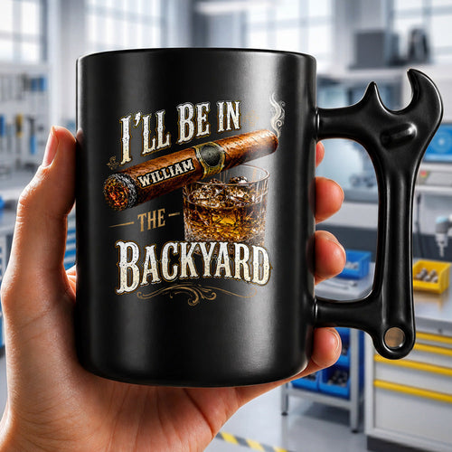 Personalized Wrench Handle Coffee Mug Custom Gift for Dad