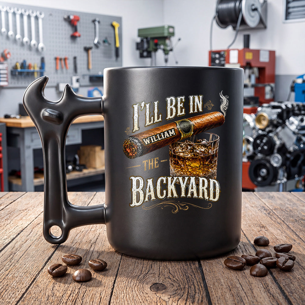 Personalized Wrench Handle Coffee Mug Custom Gift for Dad