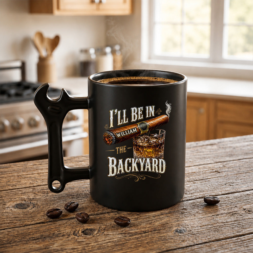 Personalized Wrench Handle Coffee Mug Custom Gift for Dad