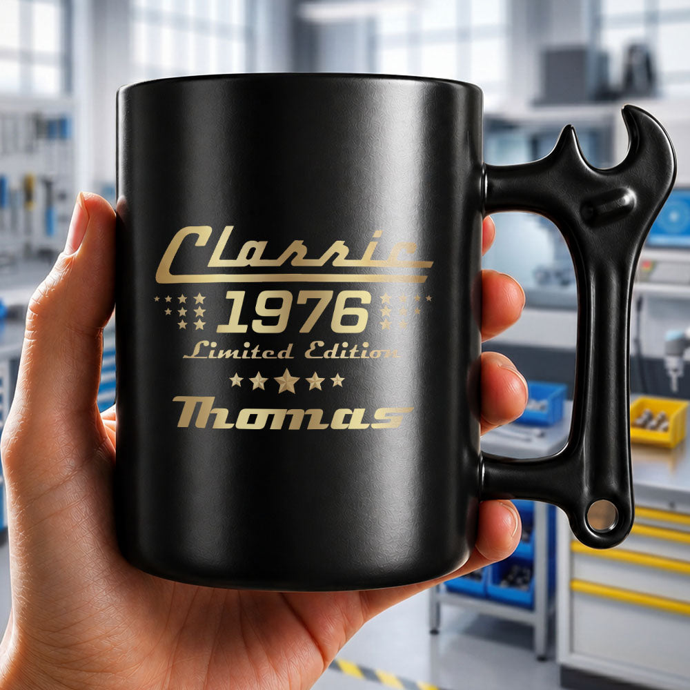 Personalized Wrench Handle Coffee Mug Custom Gift for Dad
