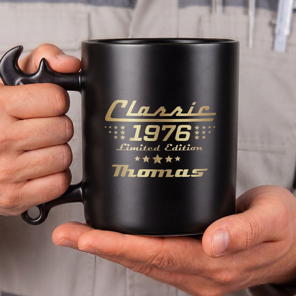 Personalized Wrench Handle Coffee Mug Custom Gift for Dad