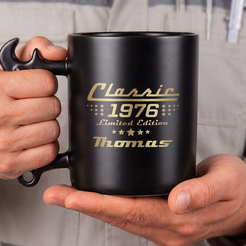 Personalized Wrench Handle Coffee Mug Custom Gift for Dad