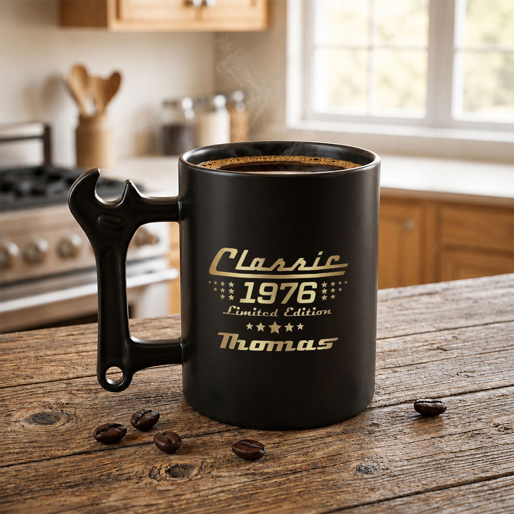Personalized Wrench Handle Coffee Mug Custom Gift for Dad
