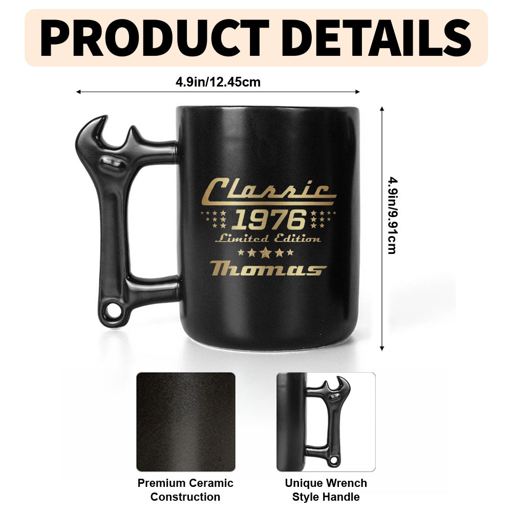 Personalized Wrench Handle Coffee Mug Custom Gift for Dad