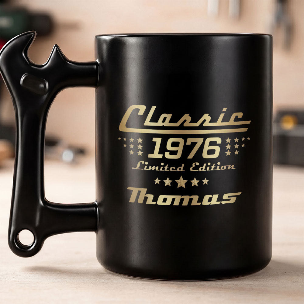 Personalized Wrench Handle Coffee Mug Custom Gift for Dad