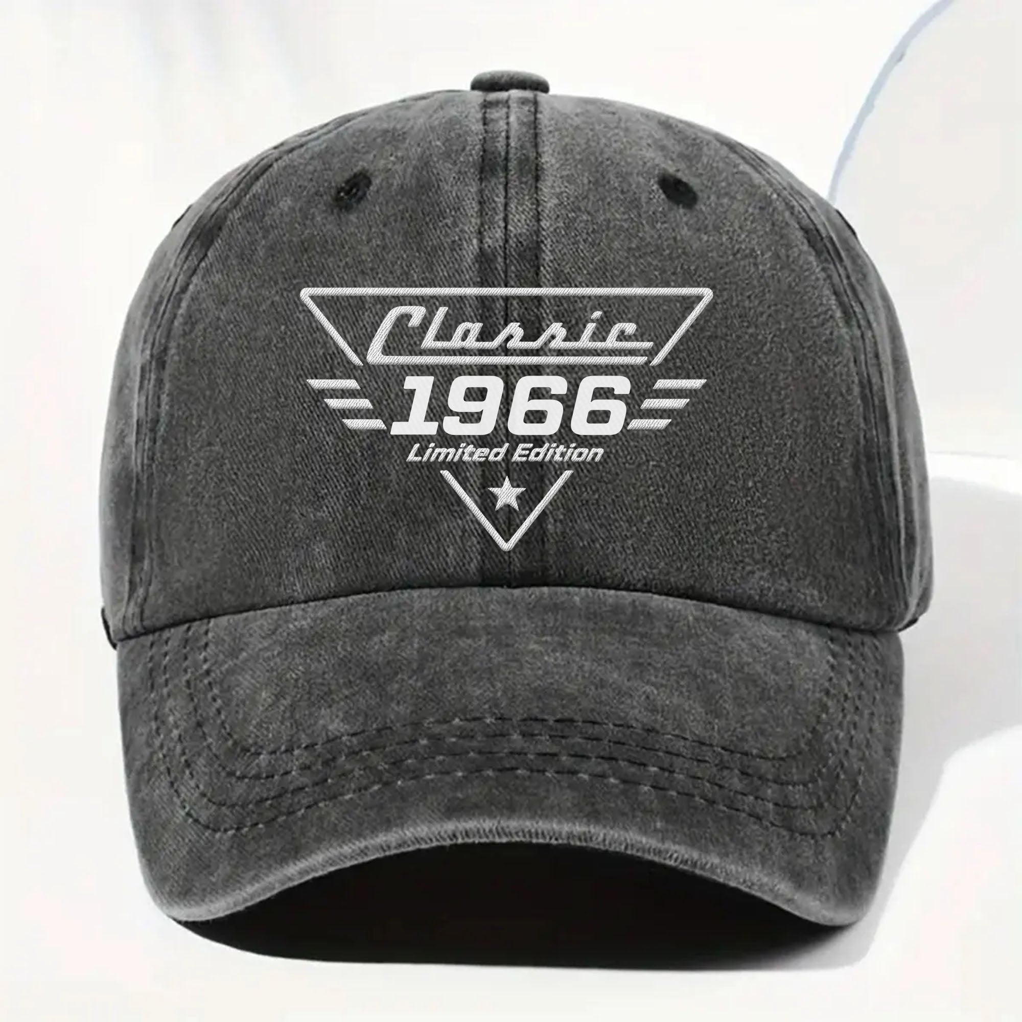 Personalized Washed Denim Cap Custom Name Gift for Dad