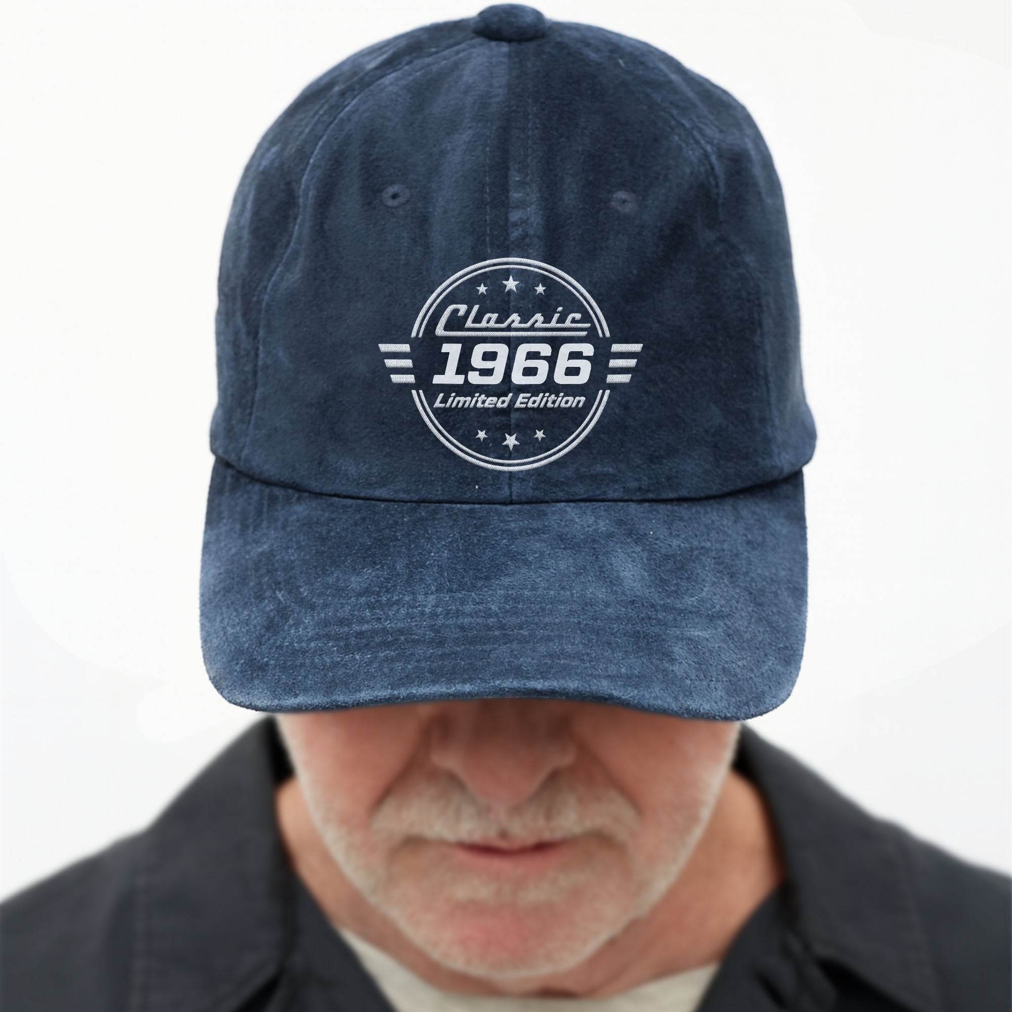 Personalized Washed Denim Cap Custom Name Gift for Dad