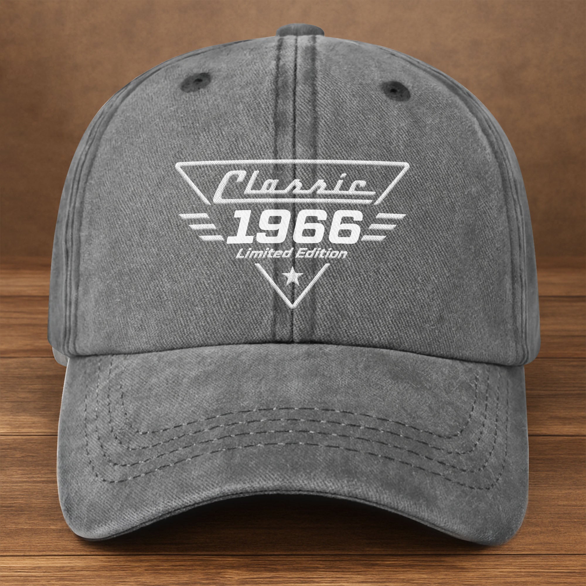 Personalized Washed Denim Cap Custom Name Gift for Dad